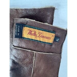 Vintage Walter Davoucci Shearling Leather and Sherpa Men Size XL Mittens